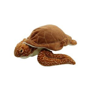 K & M International Brown Tan Sea Turtle Soft Plush Stuffed Animal 16"